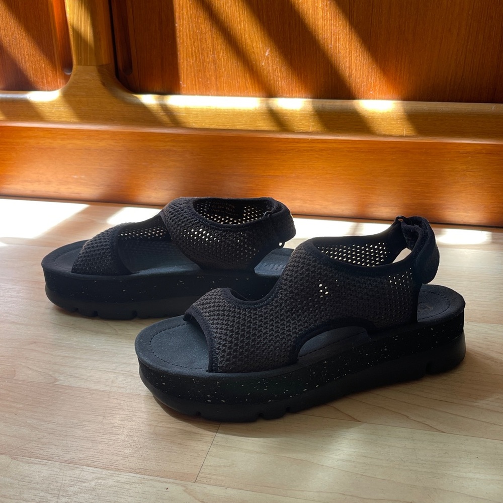 Camper Black Platform Sandals - Picture 7 of 11